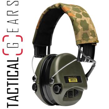 SORDIN SUPREME PRO-X AKTIVER KAPSEL-GEHÖRSCHUTZ GELKISSEN GERMAN CAMO/OLIV